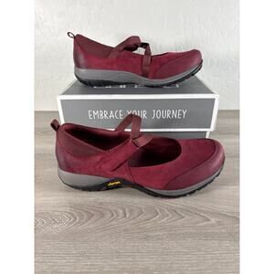 Dansko Primrose Burnished Suede Wine Mary Jane Shoes Size 41 US 11-11.5